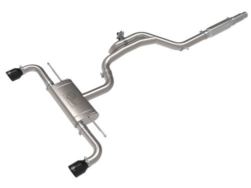 aFe Power - 49-36451-B | AFE Power Gemini XV 3 IN to 2-1/2 IN 304 Stainless Steel Cat-Back Exhaust w/ Cut-Out Black (2022-2024 GTI MKVIII L4-2.0L t)