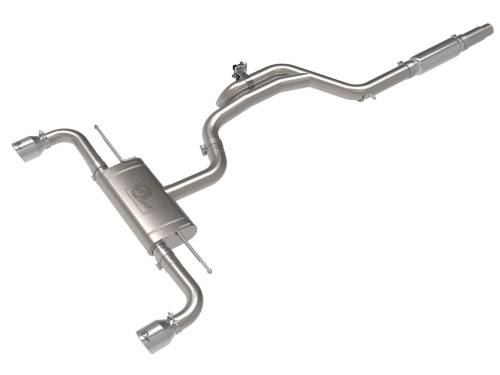 aFe Power - 49-36451-P | AFE Power Gemini XV 3 to 2-1/2 IN 304 Stainless Steel Cat-Back Exhaust w/ Cut-Out Polished (2022-2024 GTI MKVIII L4-2.0L t)