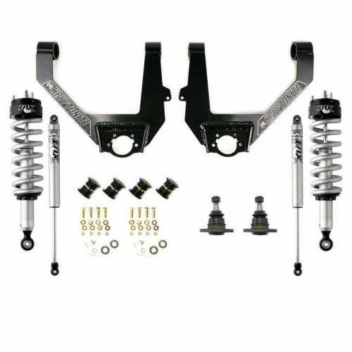 Kryptonite - KR12STAGE3FOX | Kryptonite Stage 3 leveling Kit w/ Fox Shocks (2007-2018 Silverado, Sierra 1500 | 2007-2018 Suburban, Tahoe, Yukon with OE Cast Steel Control Arms)