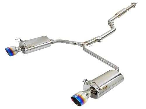 aFe Power - 49-36605-L | AFE Power Takeda 304 Stainless Steel Cat-Back Exhaust w/ Blue Flame Tip (2013-2017 Accord L4-2.4L)