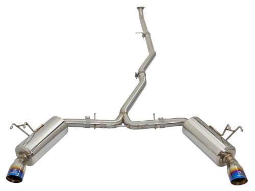 aFe Power - 49-36615-L | AFE Power Takeda 304 Stainless Steel Cat-Back Exhaust w/ Blue Flame Tip (2016-2021 Civic L4-1.5L t)