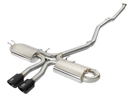 aFe Power - 49-36621-B | AFE Power Takeda 3 IN 304 Stainless Steel Cat-Back Exhaust System w/ Black Tips (2017-2020 Civic Si L4-1.5L t)