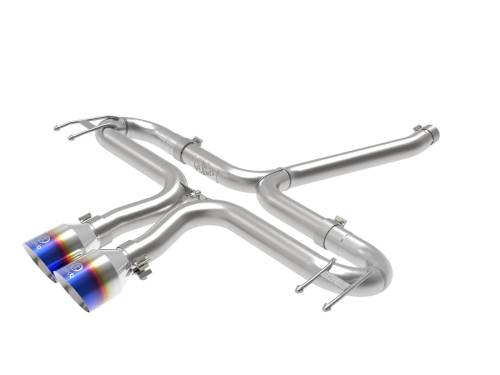 aFe Power - 49-36625-L | AFE Power Takeda 2-1/2 IN 304 Stainless Steel Axle-Back Exhaust System w/ Blue Flame Tips (2017-2021 Civic Sport L4-1.5L t)