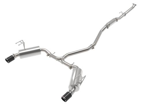 aFe Power - 49-36628-C | AFE Power Takeda 2-1/2 IN to 2-1/4 IN 304 Stainless Steel Cat-Back Exhaust System Carbon (2022-2024 Civic L4-1.5L t)