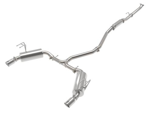 aFe Power - 49-36628-P | AFE Power Takeda 2-1/2 IN to 2-1/4 IN 304 Stainless Steel Cat-Back Exhaust System Polished (2022-2024 Civic L4-1.5L t)