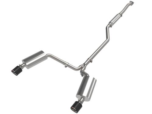 aFe Power - 49-36629-C | AFE Power Takeda 2-1/2 IN to 2-1/4 IN 304 Stainless Steel Cat-Back Exhaust System Carbon (2009-2014 TSX L4-2.4L)