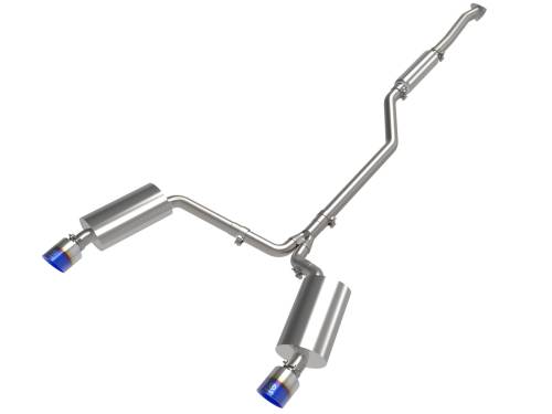 aFe Power - 49-36629-L | AFE Power Takeda 2-1/2 IN to 2-1/4 IN 304 Stainless Steel Cat-Back Exhaust System Blue (2009-2014 TSX L4-2.4L)