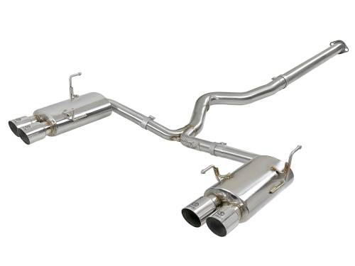 aFe Power - 49-36801-P | AFE Power Takeda 3 IN to 2-1/4 IN 304 Stainless Steel Cat-Back Exhaust w/ Polished Tip (2015-2020 WRX Sti H4-2.0/2.5L t)