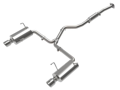 aFe Power - 49-36804-P | AFE Power Takeda 2-1/2 IN to 2-1/4 IN 304 Stainless Steel Cat-Back Exhaust w/ Polished Tip (2014-2018 Forester XT H4-2.5L t)