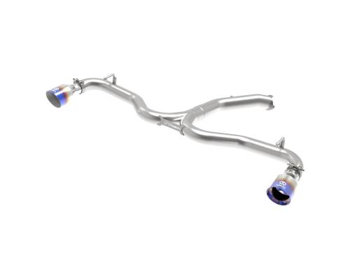 aFe Power - 49-37002-1L | AFE Power Takeda 3 IN to 2-1/2 IN 304 Stainless Steel Axle-Back Exhaust w/ Blue Flame Tip (2018-2020 Elantra GT L4-1.6L t)