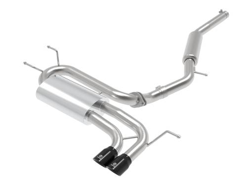 aFe Power - 49-37005-B | AFE Power Takeda 2-1/2 IN 304 Stainless Steel Cat-Back Exhaust System w/ Black Tip (2016-2024 MX-5 Miata ND L4-2.0L)