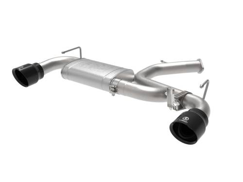 aFe Power - 49-37007-B | AFE Power Takeda 3 IN 304 Stainless Steel Axle-Back Exhaust System w/ Black Tips (2019-2020 Veloster N L4-2.0L t)