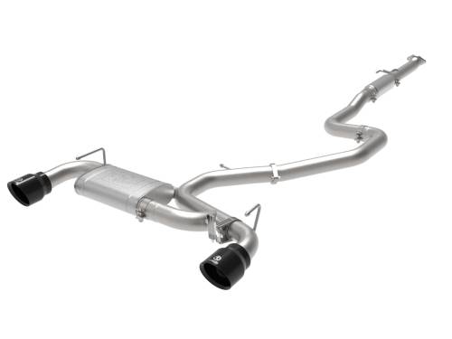 aFe Power - 49-37008-B | AFE Power Takeda 3 IN 304 Stainless Steel Cat-Back Exhaust System w/ Black Tips (2019-2020 Veloster N L4-2.0L t)