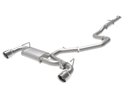 aFe Power - 49-37008-P | AFE Power Takeda 3 IN 304 Stainless Steel Cat-Back Exhaust System w/ Polished Tips (2019-2020 Veloster N L4-2.0L t)