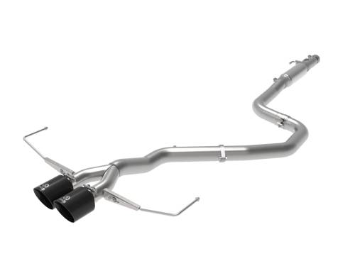 aFe Power - 49-37011-B | AFE Power Takeda 3 IN to 2-1/2 IN 304 Stainless Steel Cat-Back Exhaust w/ Black Tip (2019-2021 Veloster L4-1.6L t)