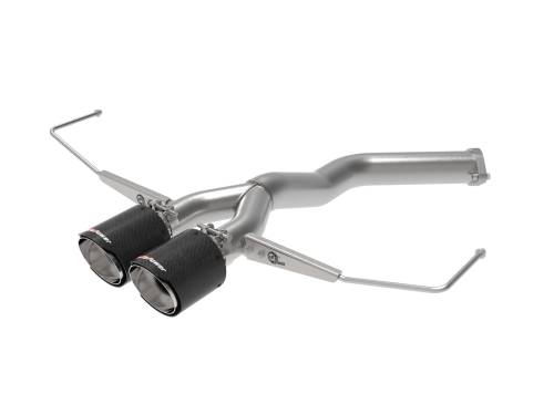 aFe Power - 49-37012-C | AFE Power Takeda 3 IN to 2-1/2 IN 304 Stainless Steel Axle-Back Exhaust Carbon Fiber Tip (2019-2021 Veloster L4-1.6L t)