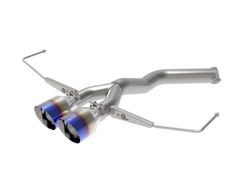 aFe Power - 49-37012-L | AFE Power Takeda 3 IN to 2-1/2 IN 304 Stainless Steel Axle-Back Exhaust w/ Blue Flame Tip (2019-2021 Veloster L4-1.6L t)