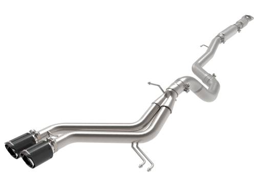 aFe Power - 49-37018-C | AFE Power Takeda 2-1/2 IN to 3 IN 304 Stainless Steel Cat-Back Exhaust w/ Carbon Fiber Tip (2013-2017 Veloster L4-1.6L t)