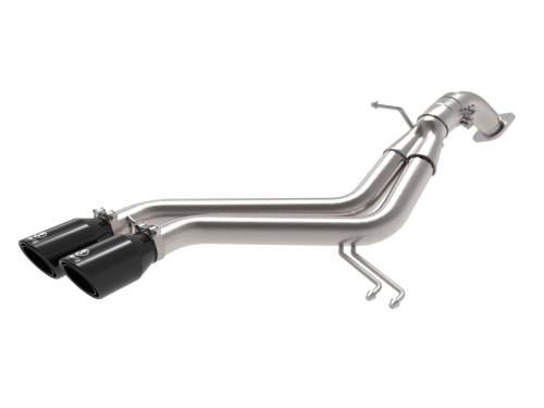 aFe Power - 49-37019-B | AFE Power Takeda 3 IN to 2-1/2 IN 304 Stainless Steel Axle-Back Exhaust w/ Black Tip (2013-2017 Veloster L4-1.6L t)