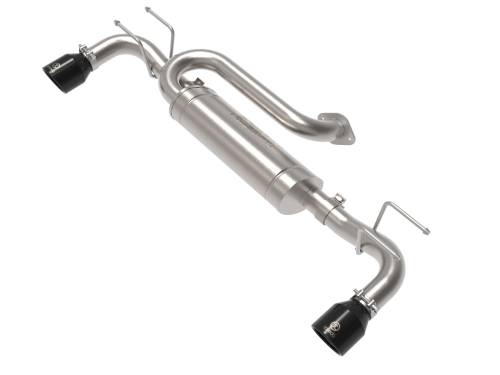 aFe Power - 49-37023-B | AFE Power Takeda 3 IN to 2-1/2 IN 304 Stainless Steel Axle-Back Exhaust w/ Black Tip (2019-2024 3 L4-2.5L/2.5L t)