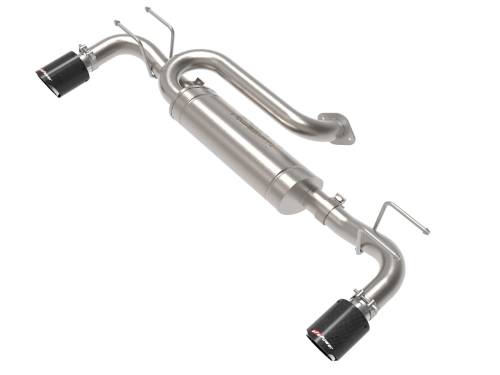 aFe Power - 49-37023-C | AFE Power Takeda 3 IN to 2-1/2 IN 304 Stainless Steel Axle-Back Exhaust Carbon Fiber Tip (2019-2024 3 L4-2.5L/2.5L t)