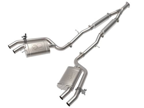 aFe Power - 49-37024 | AFE Power Gemini XV 3 IN to 2-1/2 304 Stainless Steel Cat-Back Exhaust System w/ Cut-Out (2022-2023 Stinger L4-2.5L t)