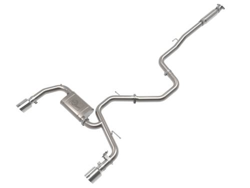 aFe Power - 49-37028-P | AFE Power Takeda 3 IN 304 Stainless Steel Cat-Back Exhaust w/ Polished Tips (2022-2023 Elantra N L4-2.0L t)