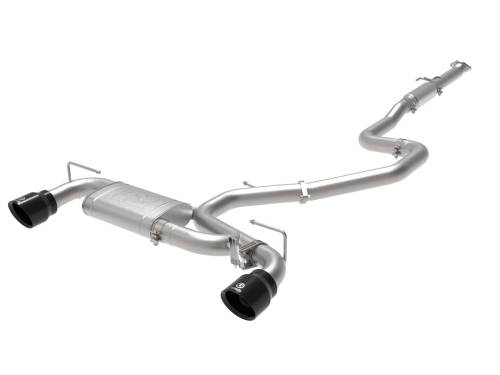 aFe Power - 49-37030-B | AFE Power Takeda 3 IN 304 Stainless Steel Cat-Back Exhaust w/ Black Tips (2021-2022 Veloster N L4-2.0L t)