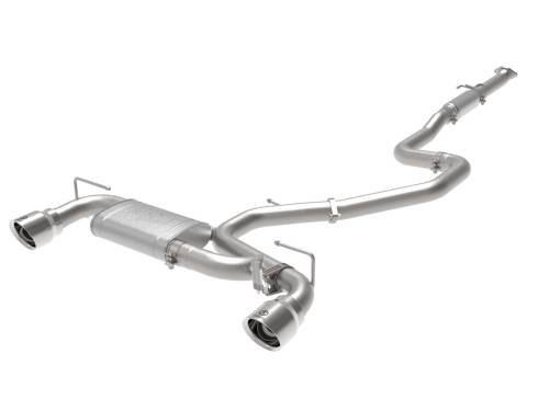 aFe Power - 49-37030-P | AFE Power Takeda 3 IN 304 Stainless Steel Cat-Back Exhaust w/ Polished Tips (2021-2022 Veloster N L4-2.0L t)