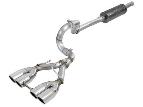 aFe Power - 49-38071-P | AFE Power Rebel Series 2-1/2 IN 304 Stainless Steel Cat-Back Exhaust w/ Polished Tip (2018-2024 Wrangler JL V6-3.6L )