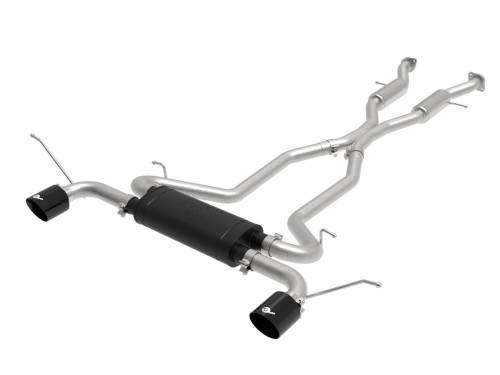 aFe Power - 49-38085-B | AFE Power Vulcan Series 3 IN 304 Stainless Steel Cat-Back Exhaust System Black (2011-2021 Grand Cherokee WK2 V8-5.7L)