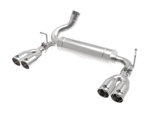 aFe Power - 49-38086-P | AFE Power Vulcan Series 2-1/2 IN 304 Stainless Steel Axle-Back Exhaust System Polished (2007-2018 Wrangler JK V6-3.6L/3.8L)