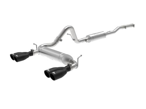 aFe Power - 49-38087-B | AFE Power Vulcan Series 2-1/2 IN 304 Stainless Steel Cat-Back Exhaust System Black (2007-2018 Wrangler JK V6-3.6L/3.8L)