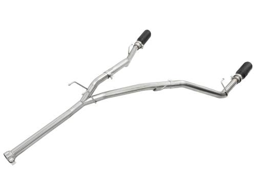 aFe Power - 49-42041-B | AFE Power Large Bore-HD 2-1/2 IN 409 Stainless Steel DPF-Back Exhaust System w/Black Tip (2014-2019 Ram 1500 Pickup V6-3.0L td)