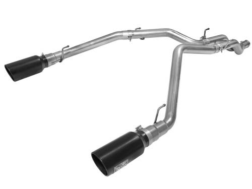 aFe Power - 49-42044-B | AFE Power Large Bore-HD 3 IN 409 Stainless Steel DPF-Back Exhaust System w/Black Tip (2014-2019 Ram 1500 Pickup V6-3.0L td)