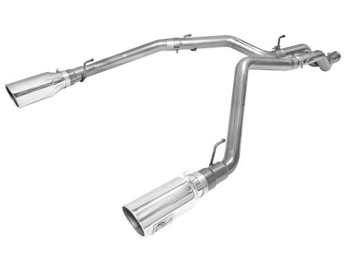 aFe Power - 49-42044-P | AFE Power Large Bore-HD 3 IN 409 Stainless Steel DPF-Back Exhaust System w/Polished Tip (2014-2019 Ram 1500 Pickup V6-3.0L td)