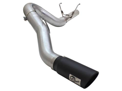 aFe Power - 49-42051-1B | AFE Power Large Bore-HD 5 IN 409 Stainless Steel DPF-Back Exhaust System w/Black Tip (2013-2018 Ram 2500, 3500 Pickup L6-6.7L td)