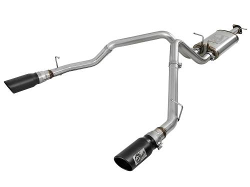 aFe Power - 49-42059-B | AFE Power MACH Force-Xp 3 IN Stainless Steel Cat-Back Exhaust System w/ Dual Black Tips (2019-2024 1500 V8-5.7L)