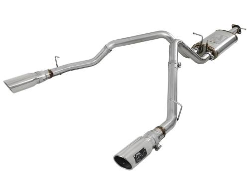 aFe Power - 49-42059-P | AFE Power MACH Force-Xp 3 IN Stainless Steel Cat-Back Exhaust System w/ Dual Polish Tips (2019-2024 1500 V8-5.7L)