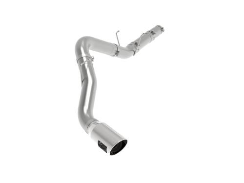 aFe Power - 49-42078-P | AFE Power Large Bore-HD 5 IN 409 Stainless Steel DPF-Back Exhaust System w/Polished Tip (2019-2024 Ram 2500, 3500 Pickup L6-6.7L td)