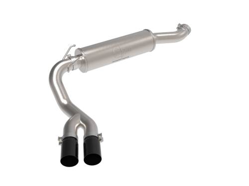 aFe Power - 49-42082-B | AFE Power Rebel Series 3-1/2 IN Stainless Steel Cat-Back Exhaust System w/Black Tip (2019-2021 Trucks V8-6.4L)