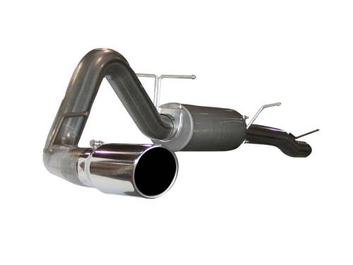 aFe Power - 49-43003 | AFE Power Large Bore-HD 4 IN 409 Stainless Steel Cat-Back Exhaust System w/ Polished Tip (2003-2007 F250, F350 Super Duty V8-6.0L td)