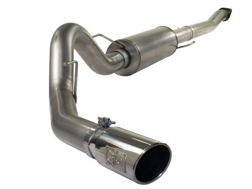 aFe Power - 49-43041-P | AFE Power MACH Force-Xp 4 IN 409 Stainless Steel Cat-Back Exhaust System w/Polished Tip (2011-2014 F150 Pickup V6-3.5L tt)