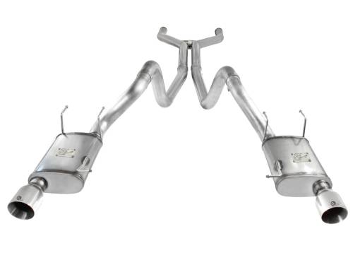 aFe Power - 49-43049-P | AFE Power MACH Force-Xp 3 IN 409 Stainless Steel Cat-Back Exhaust System w/Polished Tip (2011-2014 Mustang V8-5.0L)