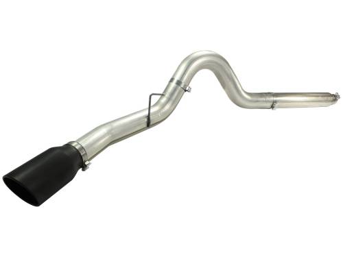 aFe Power - 49-43054-B | AFE Power Large Bore-HD 5 IN 409 Stainless Steel DPF-Back Exhaust System w/Black Tip (2008-2010 F250, F350 Super Duty V8-6.4L td)