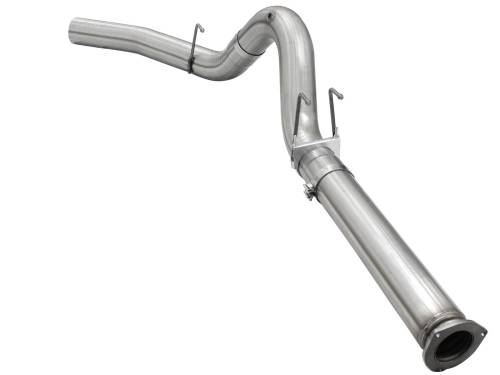 aFe Power - 49-43064 | AFE Power Large Bore-HD 5 IN 409 Stainless Steel DPF-Back Exhaust System (2015-2016 F250, F350 Super Duty V8-6.7L td)