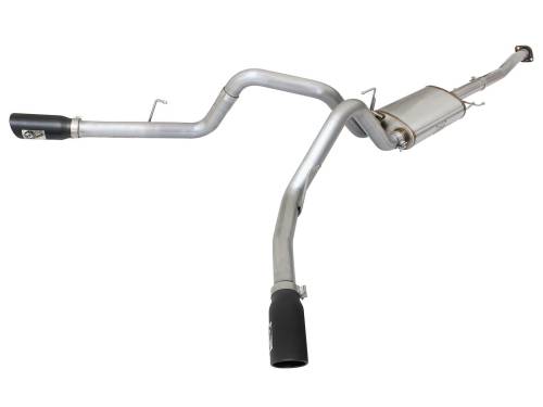 aFe Power - 49-43070-B | AFE Power MACH Force-Xp 3 IN 409 Stainless Steel Cat-Back Exhaust System w/Black Tip (2015-2020 F150 Pickup V6-2.7L/3.5L tt)