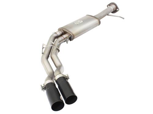 aFe Power - 49-43071-B | AFE Power Rebel Series 3 IN to 2-1/2 IN 409 Stainless Steel Cat-Back Exhaust w/Black Tip (2010-2014 F150 Pickup V8-6.2L)