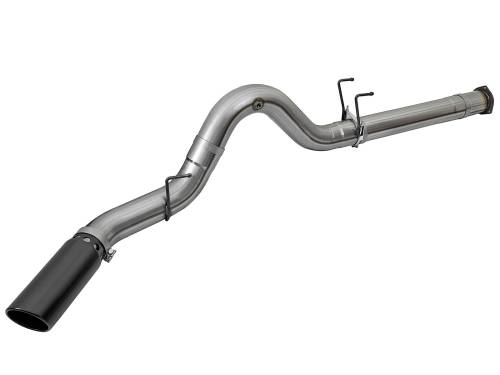 aFe Power - 49-43090-B | AFE Power Large Bore-HD 5 IN 409 Stainless Steel DPF-Back Exhaust System w/Black Tip (2017-2024 F250, F350 Super Duty V8-6.7L td)