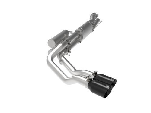 aFe Power - 49-43117-B | AFE Power Rebel Series 3 IN 409 Stainless Steel Cat-Back Exhaust System w/Black Tip (2017-2024 F250, F350 Super Duty V8-6.2/7.3L)